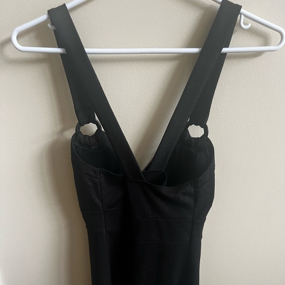 Guess Sparkle Black Deep V Neck Dress - Picture 4 of 7